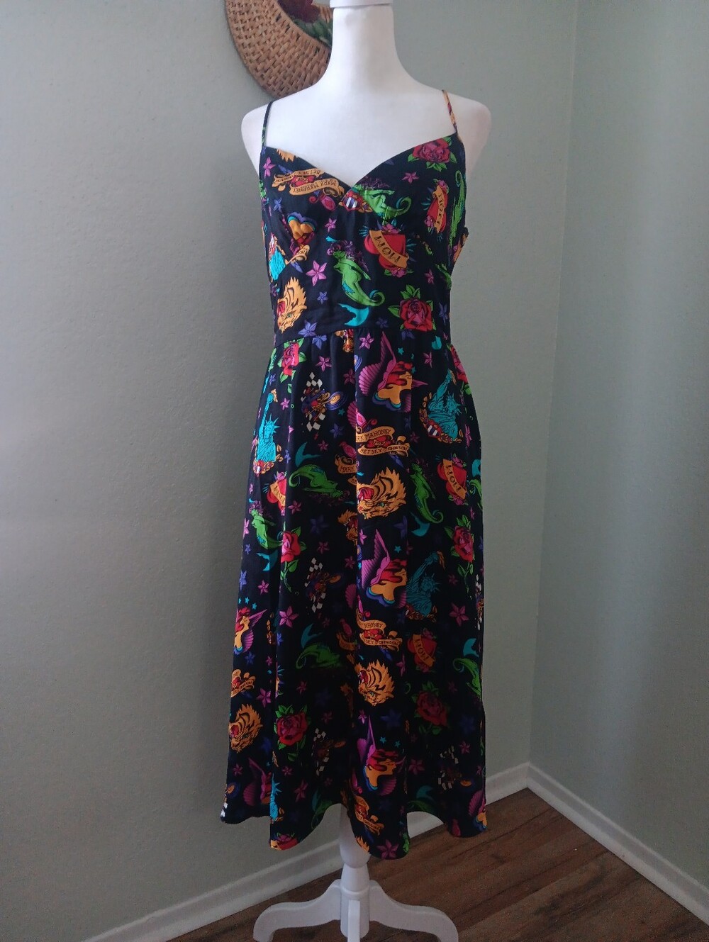Betsy Johnson Mark Mahoney Silk Fit And Flare Dress Vintage